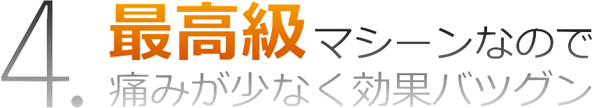 痛みの少ないヒゲ脱毛モードを搭載