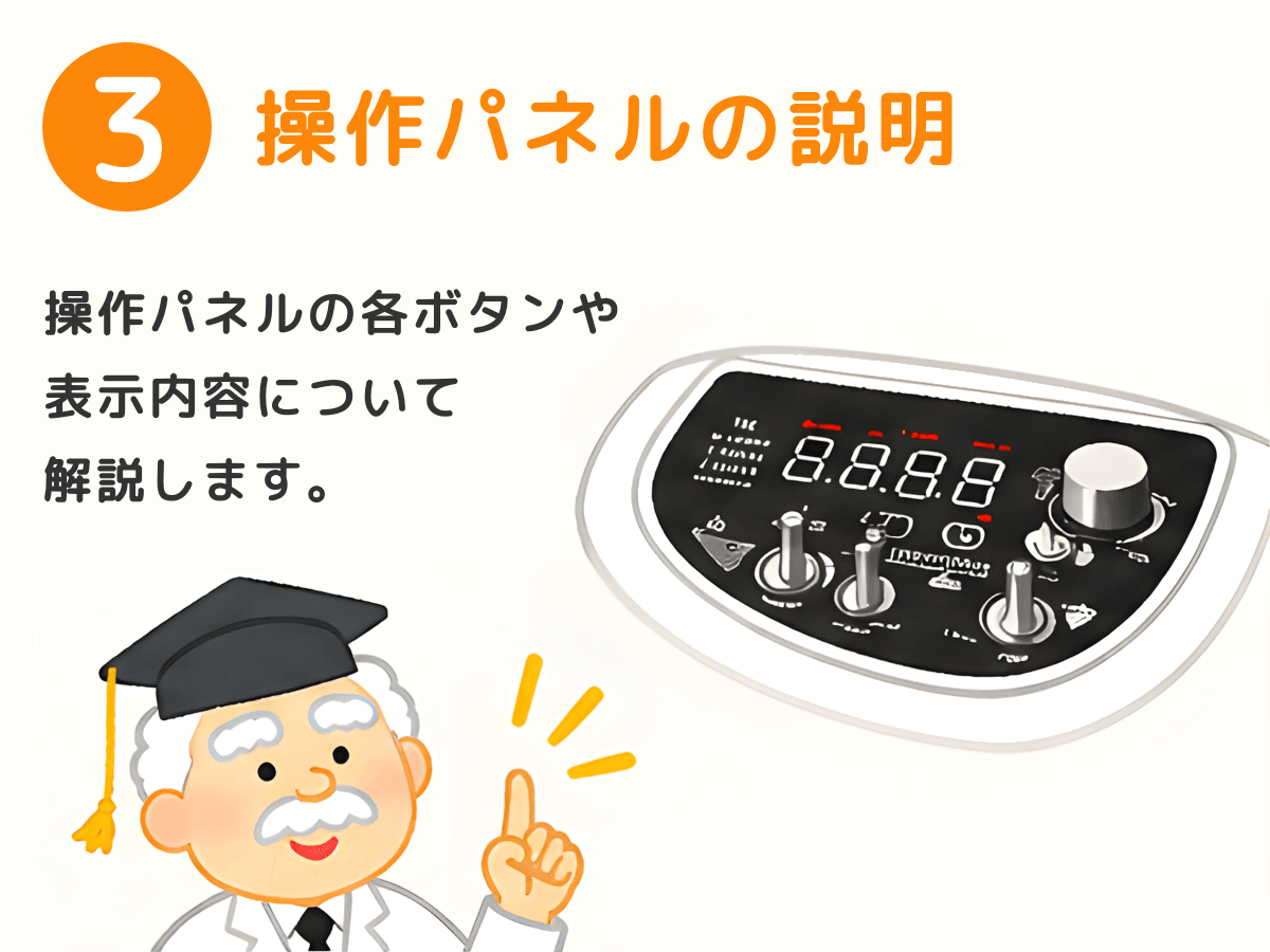 操作パネルの説明