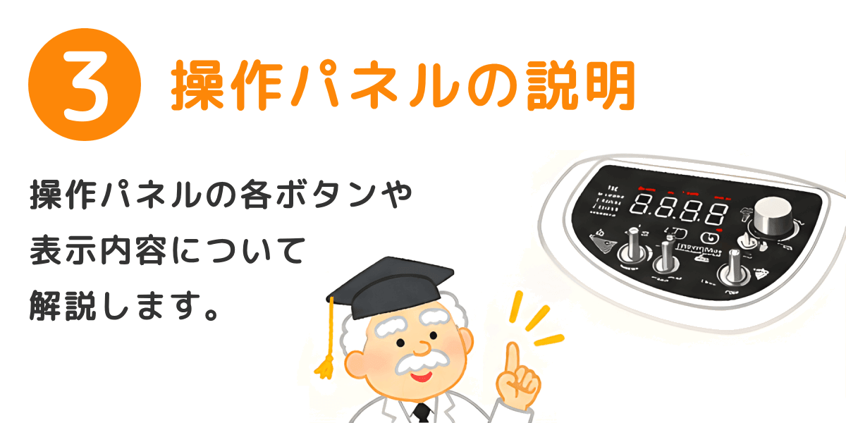 操作パネルの説明