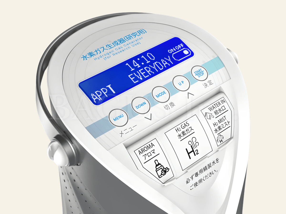 研究用の水素吸入器はPEM式電解法を採用