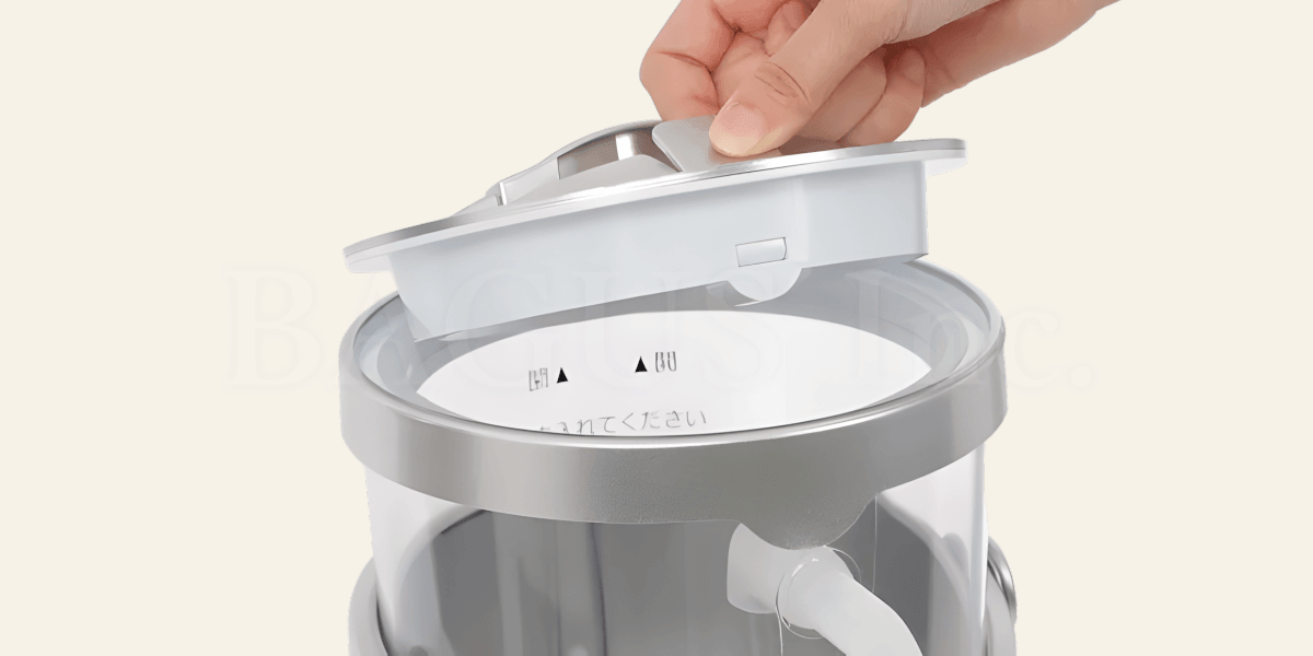 水素水を生成するパーツは取り外し可能